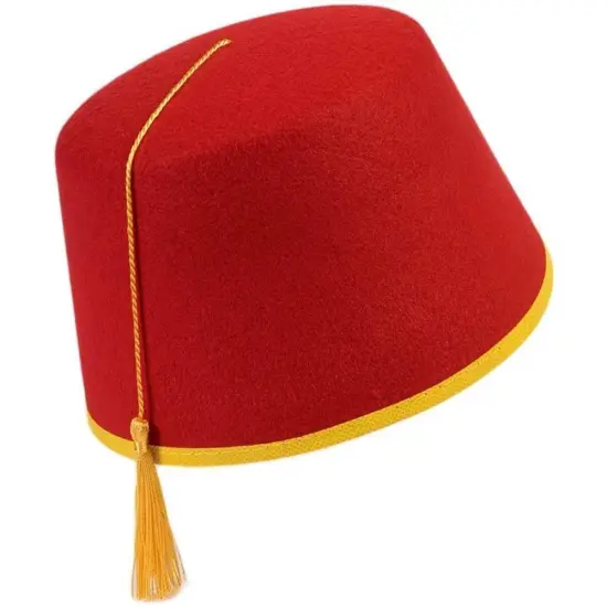 Bye Bye Birdie Felt Red Fez Adult Costume Hat {1}