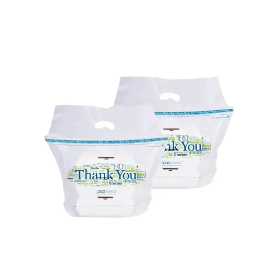 Thank You Load and Seal Polyethylene Tamper Evident Delivery Bag | 1.5 Mil 21" x 17" x 9" {2}