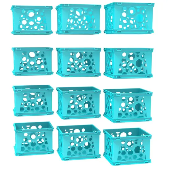 Mini Crate, Teal, 12-Pack {1}