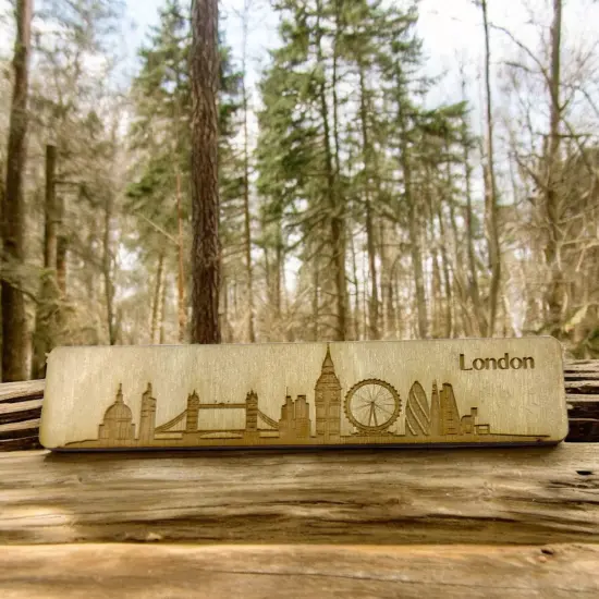 Bookmark - London Skyline - Birch wood {3}