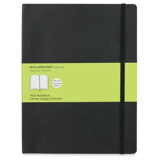 Moleskine Classic Soft Cover Notebook - Black, Blank, 9-3/4" x 7-1/2" {1}