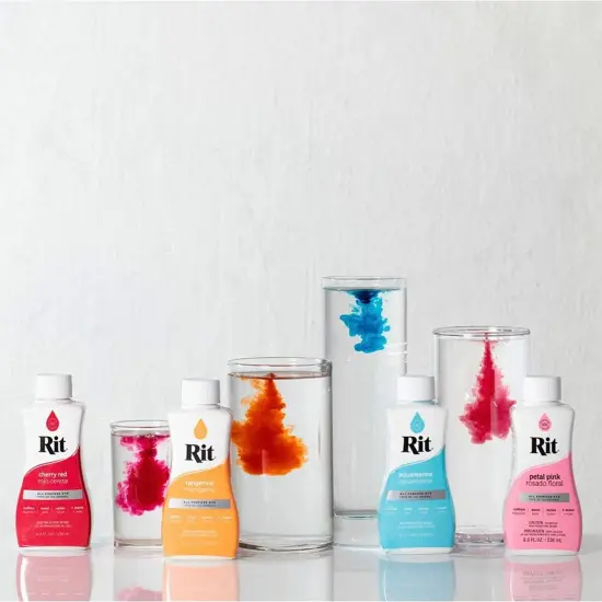 Rit Dye Liquid Rose Quartz All-Purpose Dye 8oz, Pixiss Tie Dye Accessories Bundle {5}