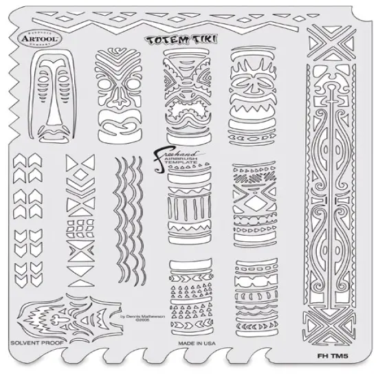 Iwata Artool Freehand Template - Tiki Master Totem Tiki {1}