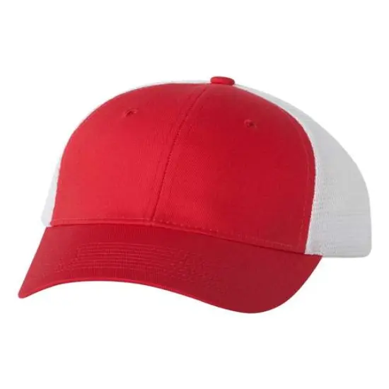 Valucap&reg; Mesh Back Twill Trucker Cap Red/ White {1}