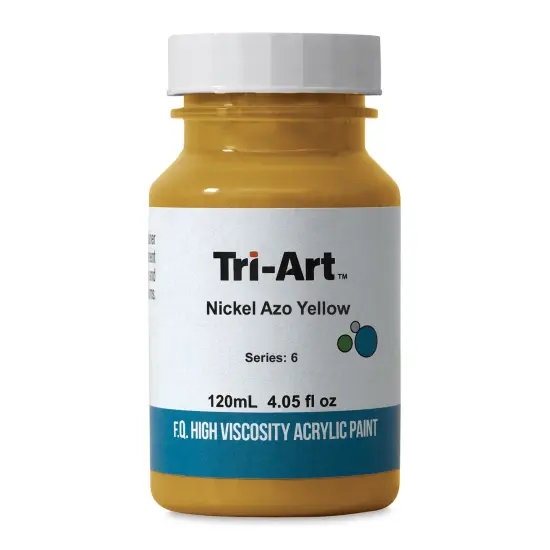 Tri-Art High Viscosity Artist Acrylic - Nickel Azo Yellow, 120 ml jar {1}