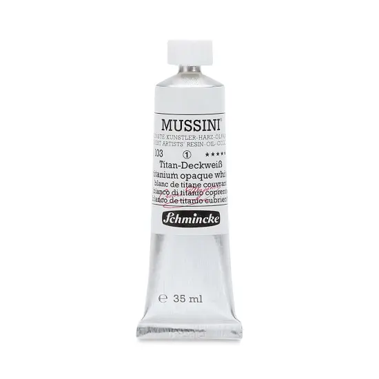 Schmincke Mussini Oil Color - Titanium Opaque White, 35 ml tube {1}