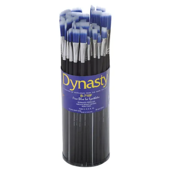 Dynasty Blue Ice Brush Canister - Flats, Set of 50 {1}