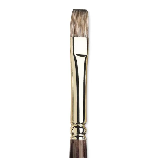 Winsor & Newton Monarch Mongoose Brush - Flat, Long Handle, Size 6 {1}
