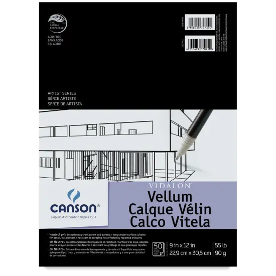 Canson Vidalon Vellum - 9" x 12, 50 Sheets {2}