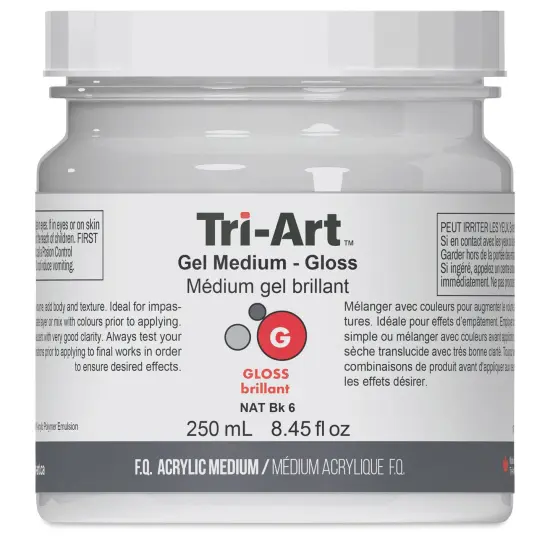 Tri-Art Acrylic Gel Medium - Gloss, 250 ml jar {1}
