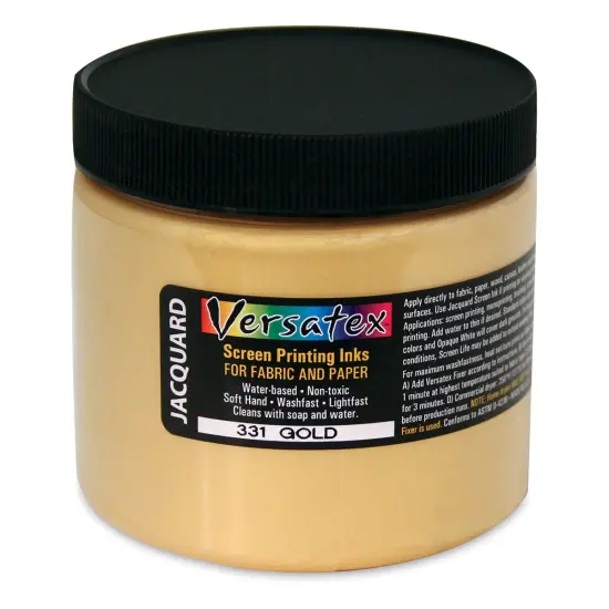 Jacquard Versatex Screen Printing Ink - Pearlized Gold, 16 oz jar {1}