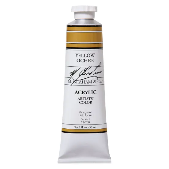 M. Graham Artists' Acrylics - Yellow Ochre, 2 oz tube {1}