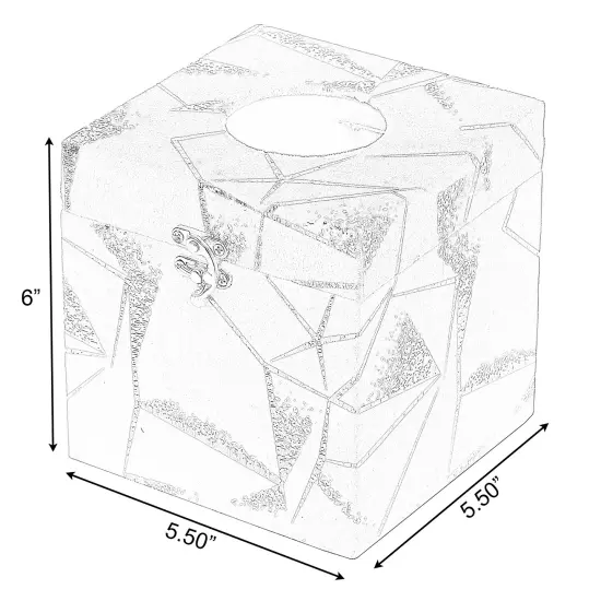 Velvet Modern Paper Facial Tissue Box Holder Yellow {4}