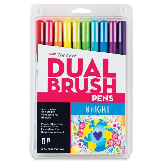 Tombow Dual Brush Pens - Bright Colors, Set of 10 {1}
