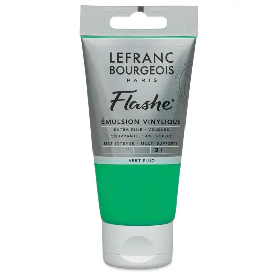Lefranc & Bourgeois Flashe Vinyl Paint - Fluorescent Green, 80 ml tube {1}