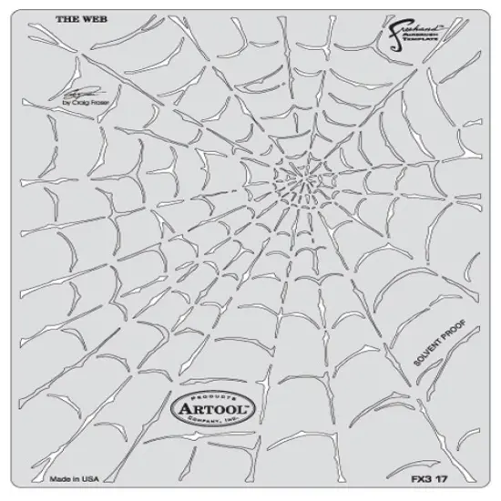 Iwata Artool Freehand Template - Kustom FX 3 The Web {1}