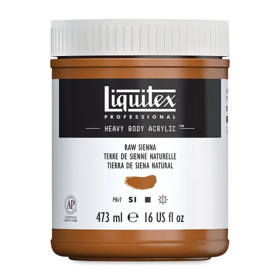 Liquitex Heavy Body Artist Acrylics - Raw Sienna, 16 oz Jar {1}