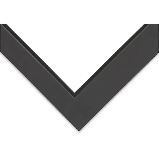 Crescent Select Conservation Solids Pre-Cut Double Mat - Dark Gray/Deep Black, 4 ply, 11" x 14" {1}