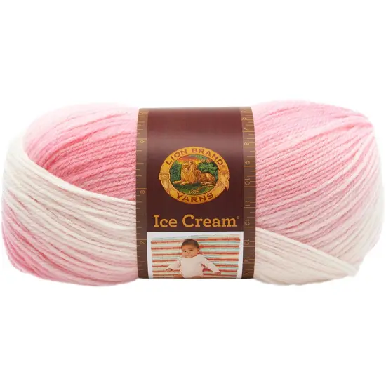 Multipack of 12 - Lion Brand Ice Cream Yarn-Strawberry {3}