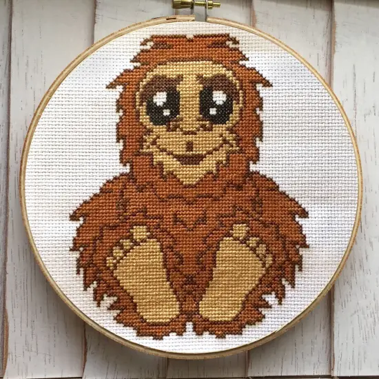 Bigfoot Sasquatch Counted Cross Stitch DIY KIT Intermediate {1}