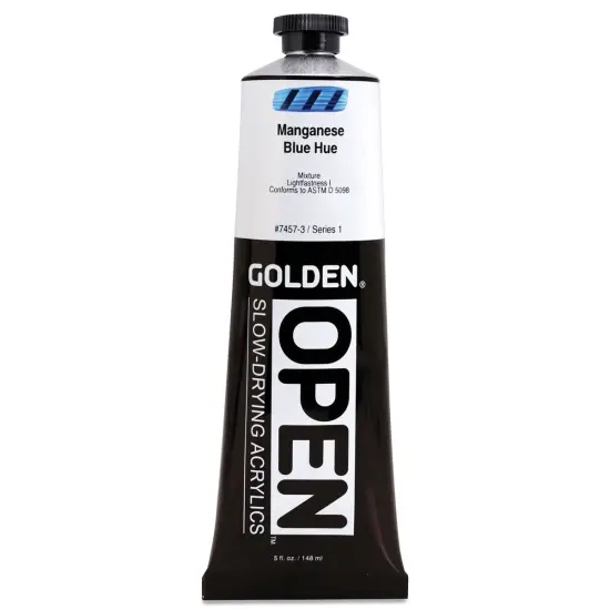 Golden Open Acrylics - Manganese Blue Hue, 5 oz Tube {1}
