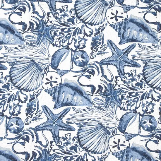 Blue Coast Shells 48" x 60" Throw Blanket {4}