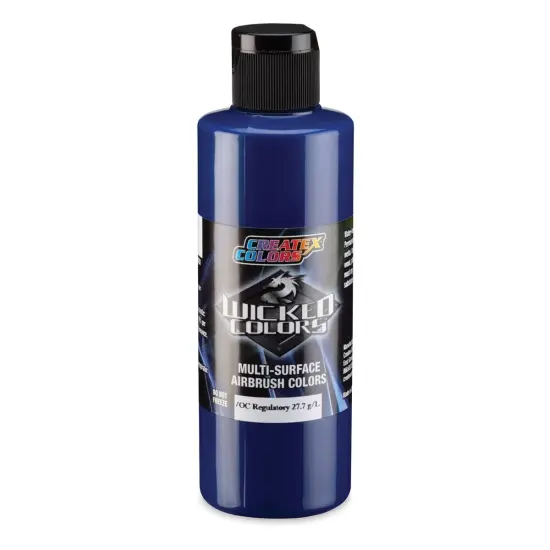Createx Wicked Colors Airbrush Color - Opaque Phthalo Blue, 4 oz, Bottle {1}