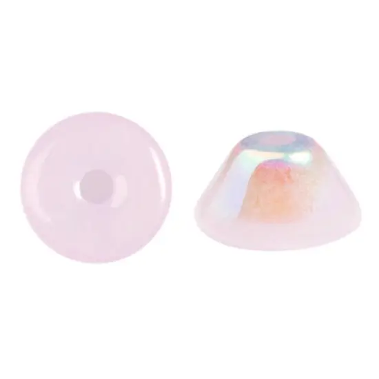 Konos Par Puca&reg; Czech glass bead, Frost Sweet Pink AB, 10 grams {1}