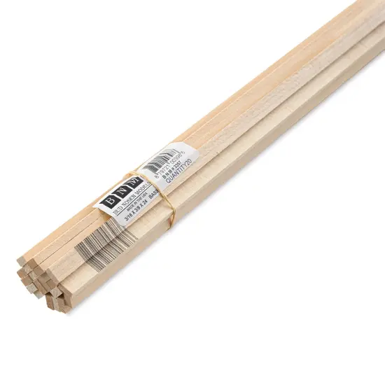 Bud Nosen Basswood Sticks - 3/16" x 3/8" x 24", 20 Sticks {1}