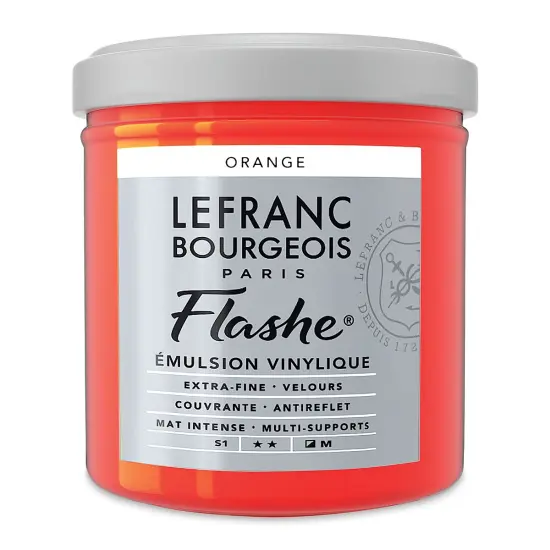 Lefranc & Bourgeois Flashe Vinyl Paint - Orange, 125 ml jar {2}