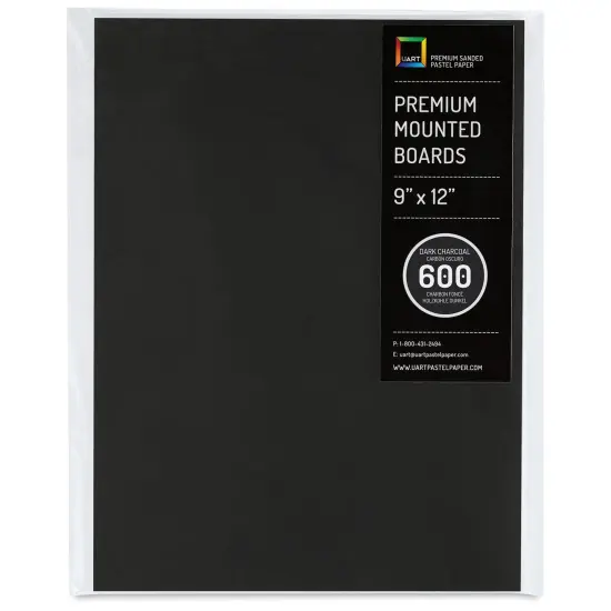 UArt Premium Sanded Pastel Paper Board - 9" x 12", Dark, 600 Grit {1}