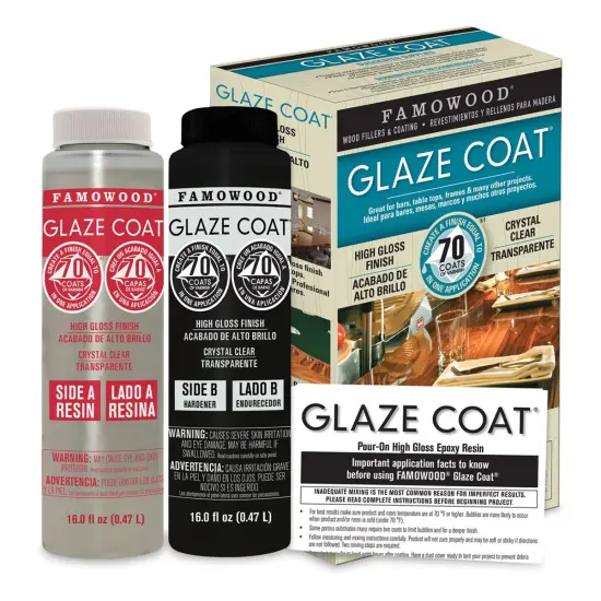 Famowood Glaze Coat - Clear Epoxy Kit, Quart {1}