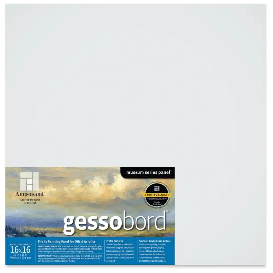 Ampersand Gessobord - 16" x 16", 1-1/2" Cradled {1}