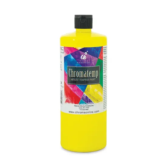 Chroma Chromatemp Artists' Tempera Paint - Yellow, Quart {1}