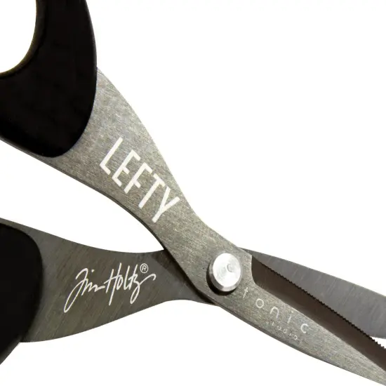 Tim Holtz Non-Stick Titanium Micro Serrated Mini Snips 5"-Left-Handed {7}
