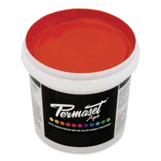 Permaset Aqua Fabric Ink - Orange Red, Liter {1}