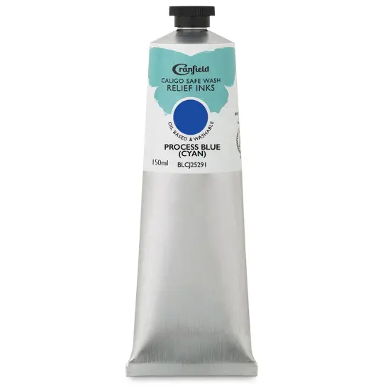Cranfield Caligo Safe Wash Relief Ink - Process Blue (Cyan), 150 ml {1}