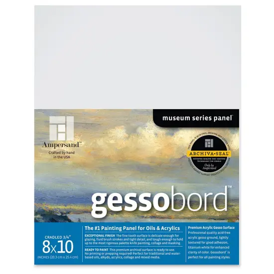 Ampersand Gessobord - 8" x 10", 3/4" Cradled {1}