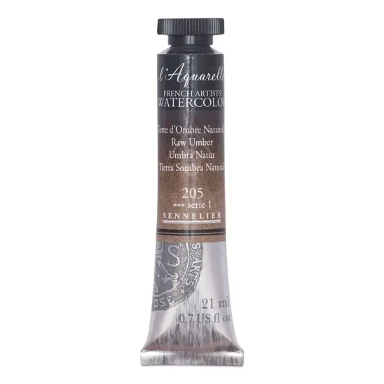 Sennelier French Artists' Watercolor - Raw Umber, 21 ml Tube {1}