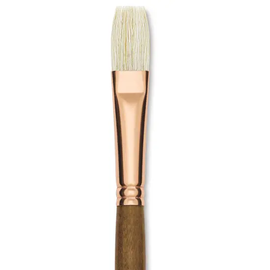 Princeton Best Natural Bristle Brush - Flat, Long Handle, Size 8 {1}