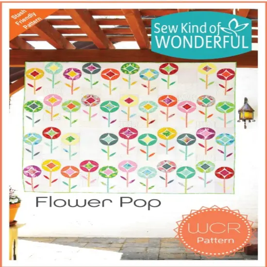 Flower Pop Pattern 76 x 77 Using Wonder Curve Ruler by Sew Kind of Wonderful {1}