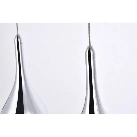 Amherst Collection LED 5-light chandelier 34in x 4in x 9in chrome finish {5}