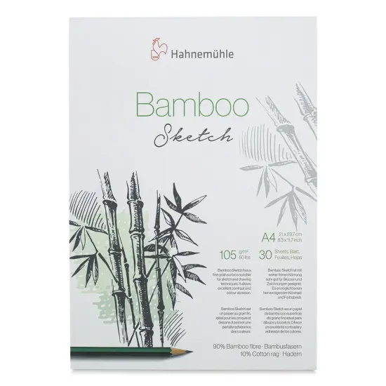 Hahnem&uuml;hle Bamboo Sketch Pad - 8.27" x 11.69", 30 Sheets {1}