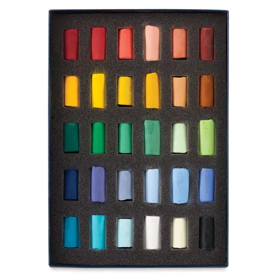 Unison Handmade Pastels - Assorted Colors, Set of 30, Half Stick {2}