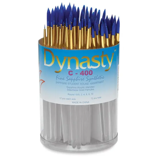 Dynasty Fine Sapphire Synthetic Brush Set - Round, Set of 72 {2}