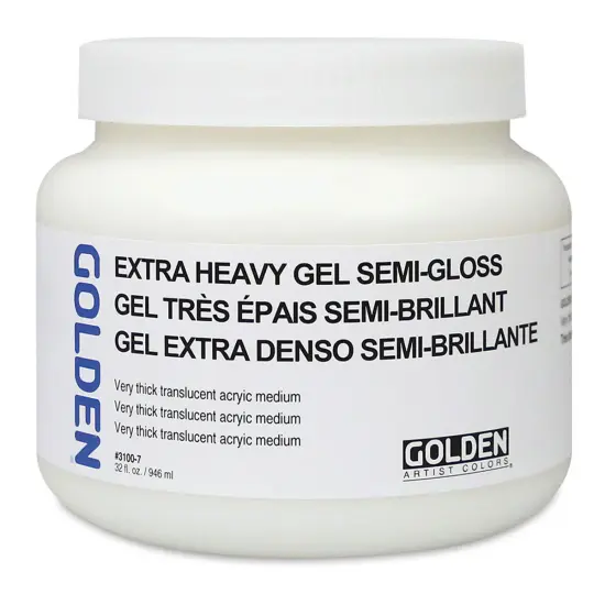 Golden Extra Heavy Acrylic Gel Medium - Semi-Gloss, 32 oz jar {2}