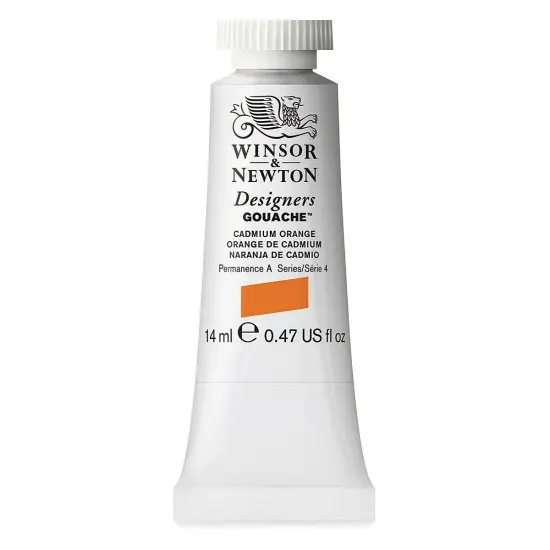 Winsor & Newton Designers Gouache - Cadmium Orange, 14 ml tube {2}