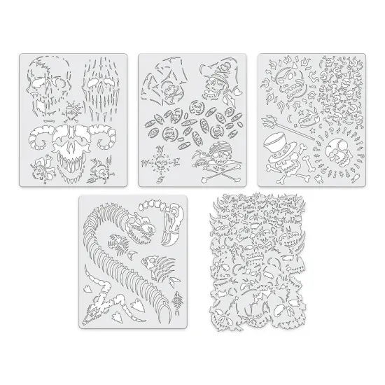 Iwata Artool Freehand Template - Set of 5, Curse of the Skull Master {1}