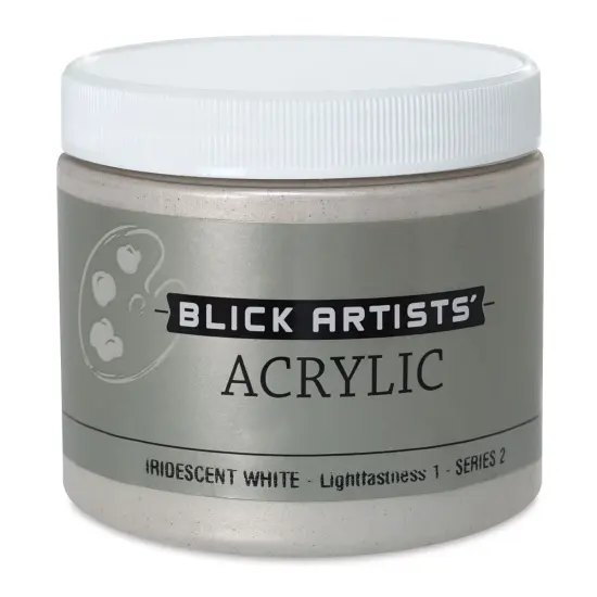 Blick Artists' Acrylic - Iridescent White, 16 oz jar {1}