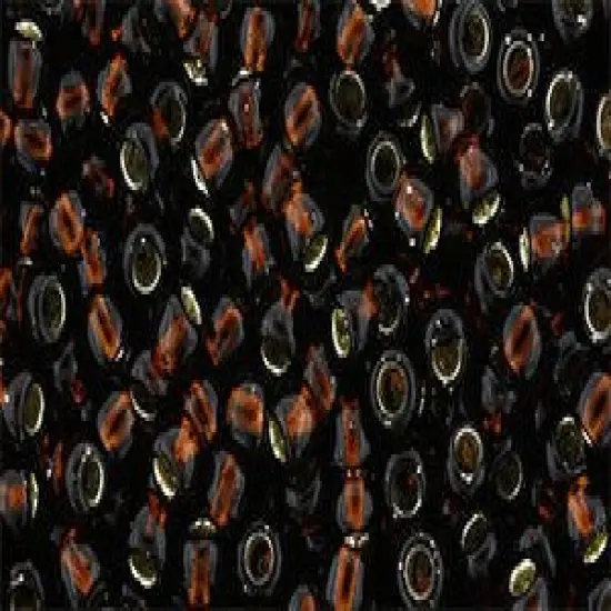 Toho 8/0 Round Japanese Seed Bead, TR8-2205, Silver Lined Jet {1}